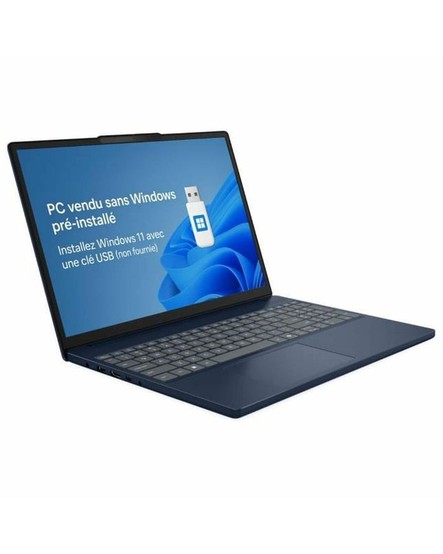 Lenovo laptop with 1TB storage, AZERTY keyboard, used for calculations or computing tasks, shown in the image.
