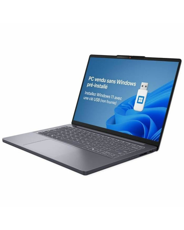 Lenovo IdeaPad Slim 3 14-inch laptop with Intel Core i7, 24GB RAM, and 512GB SSD, shown with open screen and keyboard.