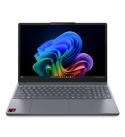 Lenovo 15.3-inch laptop with 16GB RAM and 512GB SSD, shown from front view with keyboard and screen visible.