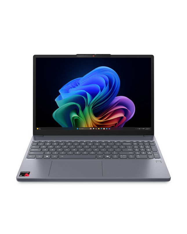 Lenovo 15.3-inch laptop with 16GB RAM and 512GB SSD, shown from front view with keyboard and screen visible.
