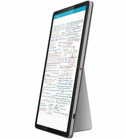 Lenovo laptop with 10.95-inch screen, Kompanio 838 processor, 8GB RAM, and 128GB SSD showing the device's sleek design