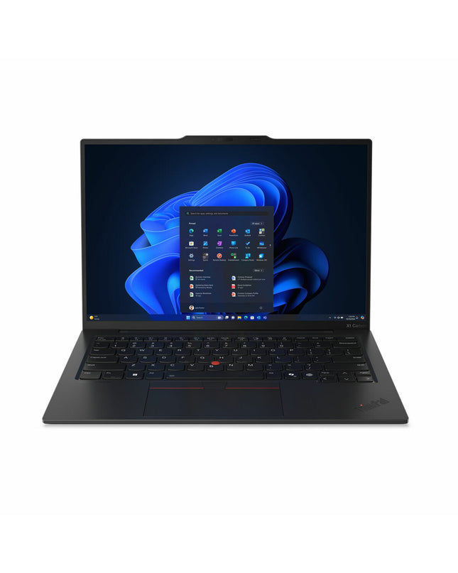 Lenovo 14-inch laptop with Intel Core Ultra, 32GB RAM, 1TB SSD, QWERTY Spanish keyboard, sleek and modern design.