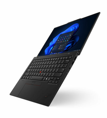 Lenovo 14-inch laptop with Intel Core Ultra 5, 16GB RAM, 512GB SSD, black exterior, open keyboard and screen.