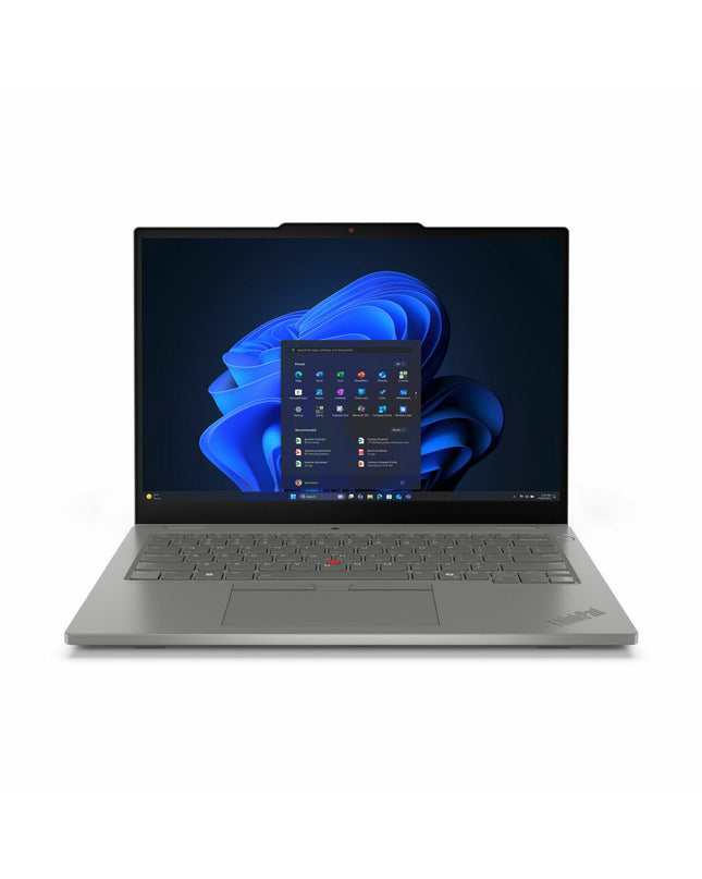 Lenovo 13.3-inch laptop with Intel Core Ultra 5, 16GB RAM, and 512GB SSD, shown from a side angle with keyboard and screen.