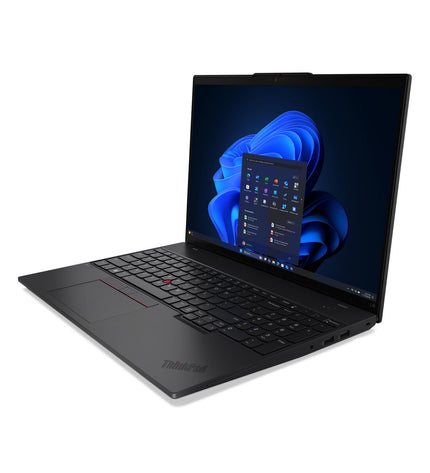 Lenovo ThinkPad L16 Gen 2 16-inch laptop with Intel Core Ultra 5, 16GB RAM, 512GB SSD, QWERTY Spanish keyboard.