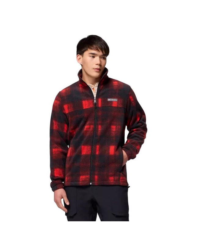 Columbia Mountain™ printed fleece lining for men's outdoor jacket, showing the textured fleece material and printed design.