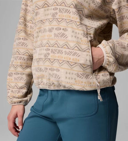 Columbia Sequoia Grove fleece lining for outdoor and camping, beige, designed for women, ideal for hiking and outdoor activities.