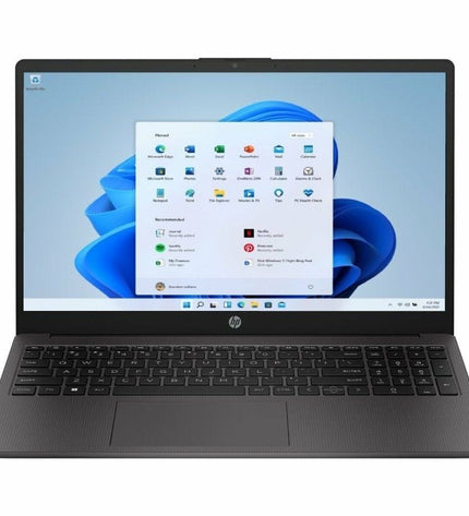 HP 250 G10 laptop with 15-inch display, Intel Core i7 processor, 8GB RAM, and 512GB SSD visible in the image.