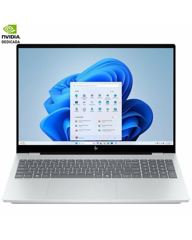 HP OmniBook 7 AI laptop with 16-inch display, Intel Core Ultra 7, 32GB RAM, 1TB SSD, Nvidia GeForce RTX 4050, sleek design.