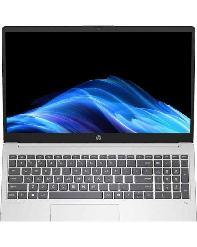 HP laptop for calculating tasks with a sleek design, featuring a keyboard and screen visible in the image.