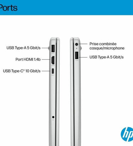 HP laptop with calculator function, sleek design, and keyboard visible, ideal for efficient calculations and everyday use.
