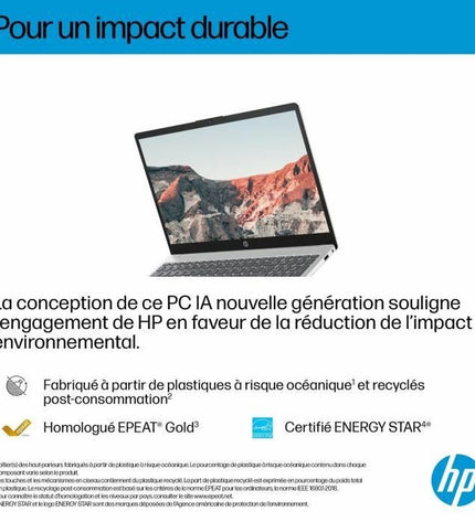 HP laptop for calculations with sleek design, featuring a modern screen and keyboard, ideal for productivity and computing tasks.