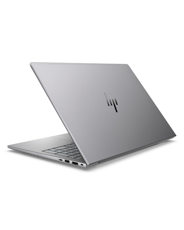 HP ZBOOK 8 G1I laptop with 16-inch display, 8GB RAM, and 1TB SSD, featuring a sleek design and keyboard in the image.