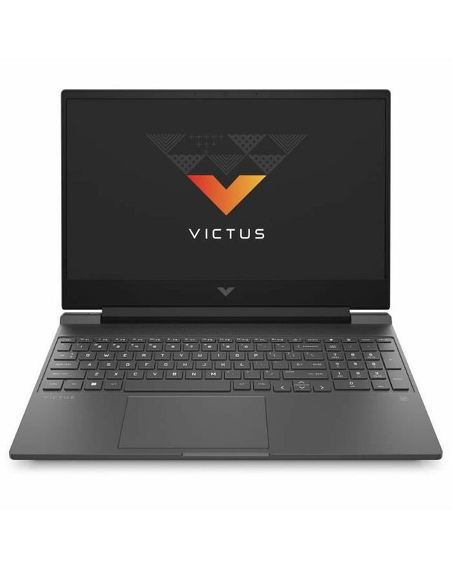 HP laptop with calculator function, sleek design, and keyboard visible, ideal for computing tasks and productivity.