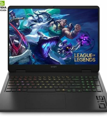 HP BP4R6EA 16-inch laptop with 32GB RAM and 1TB SSD, showing the sleek design and keyboard in a well-lit setting.