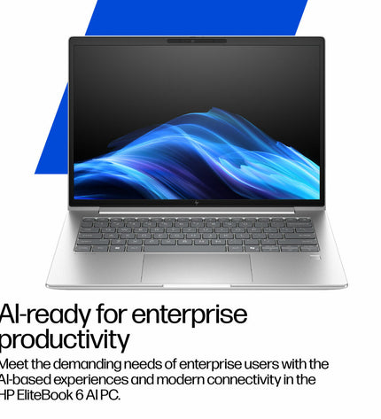 HP 14-inch laptop with Intel Core Ultra 7, 16GB RAM, and 512GB SSD, featuring a sleek design and modern display.