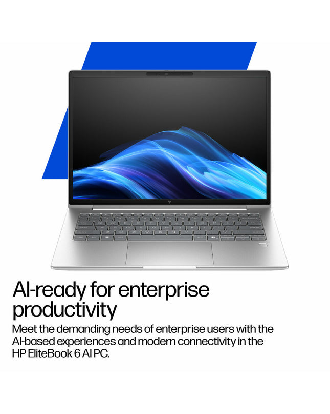 HP 14-inch laptop with Intel Core Ultra 7, 16GB RAM, and 512GB SSD, featuring a sleek design and modern display.