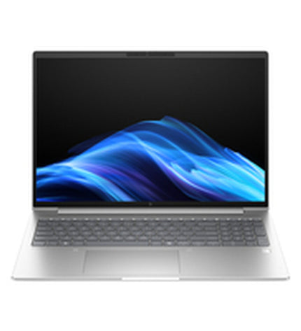 HP AD3A3ET#ABE 16-inch laptop with Intel Core Ultra 7, 32GB RAM, and 1TB SSD, shown with open screen and keyboard.