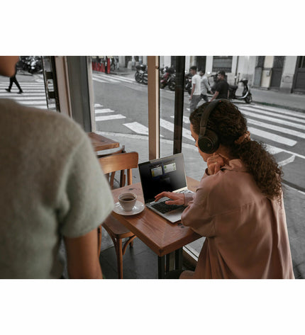 HP AD2Z9ET 13.3-inch laptop with Intel Core Ultra 7, 16GB RAM, and 512GB SSD, showing the laptop's sleek design and keyboard.
