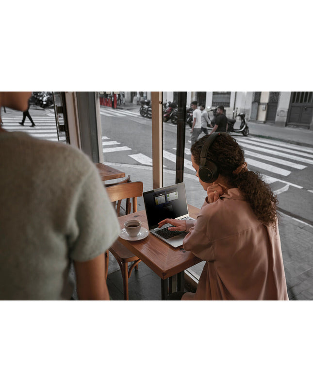 HP AD2Z8ET#ABE 13.3-inch laptop with Intel Core Ultra 5 processor, 16GB RAM, and 512GB SSD, shown from the side angle.