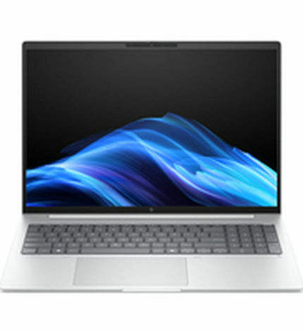 HP AD2Z5ET#ABE 16-inch laptop with Intel Core Ultra 7, 32GB RAM, and 1TB SSD, shown from a side angle.