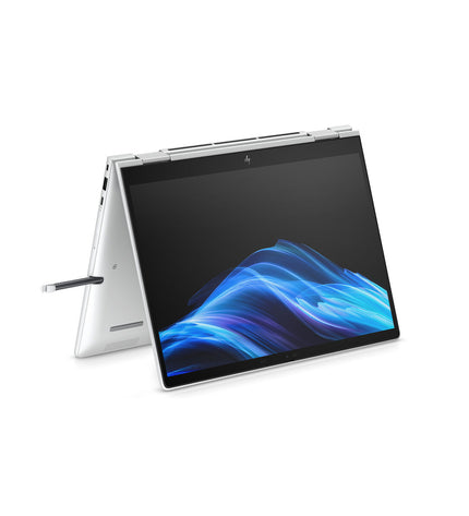 HP AD2Z6ET 13.3-inch laptop with Intel Core Ultra 5, 16GB RAM, and 512GB SSD, showcasing the front view of the device.