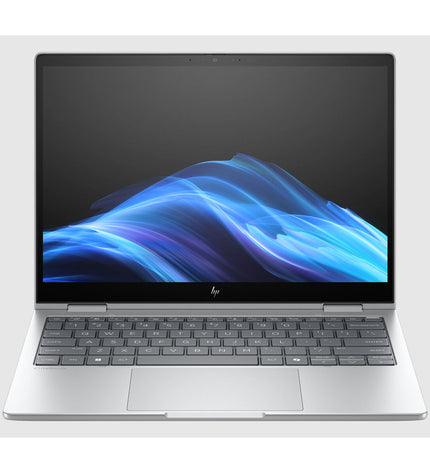 HP 13.3-inch laptop with Intel Core i7, 32GB RAM, and 1TB SSD, showcasing the sleek silver design and keyboard.