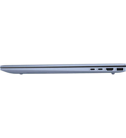 HP OmniBook 5 NGAI 16-ag1005ns laptop showing the keyboard and screen with sleek design and branding.
