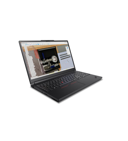 Lenovo 21RQ0005SP 16-inch laptop with 32GB RAM, 1TB SSD, Qwerty keyboard, showing the laptop's screen and keyboard.