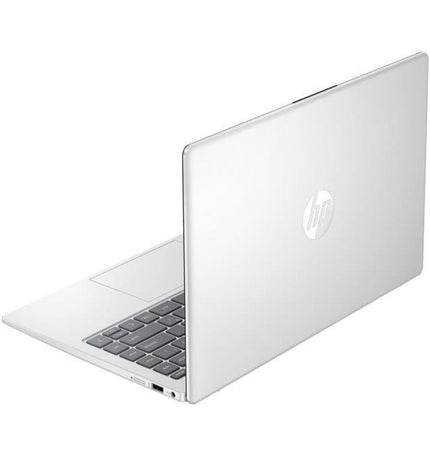 HP laptop used for calculations, showing a sleek design, keyboard, and screen with calculator software visible.