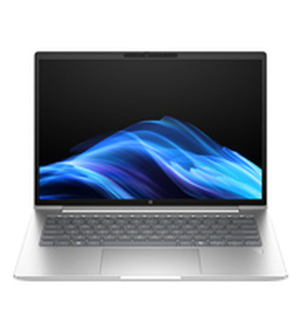 HP CQ0D3ET#ABE 14-inch laptop with 16GB RAM and 512GB SSD, showing the sleek design and keyboard layout.
