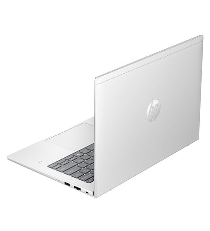 HP 14-inch laptop with Intel Core Ultra 5 processor, 32GB RAM, and 1TB SSD, shown from an angled view.