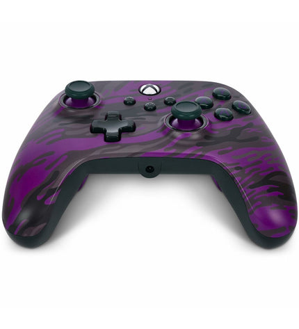 Powera gaming remote control for plug-and-play gaming consoles, black with ergonomic design and multiple buttons.