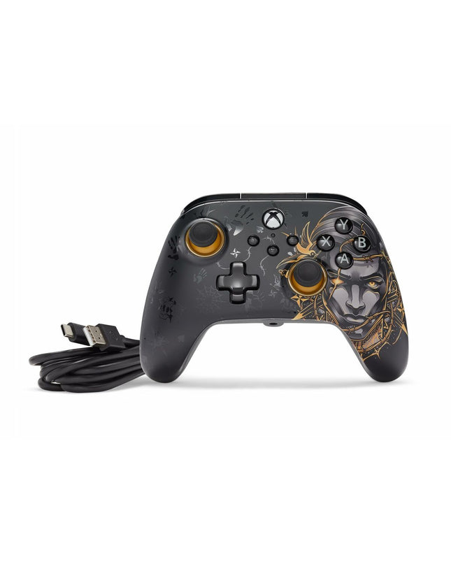 Powera gaming remote control for plug-and-play consoles, electronic gaming controller with ergonomic design and button layout.