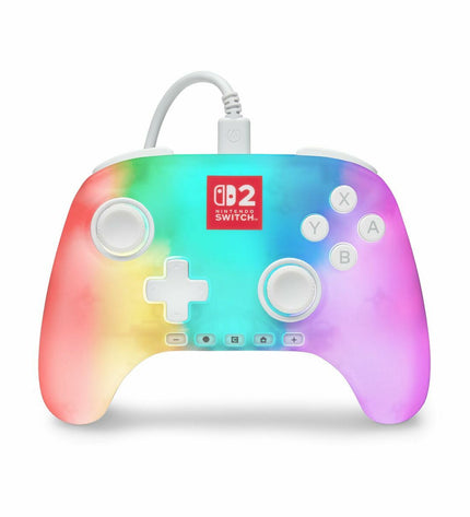 Powera portable game computer for Nintendo Switch, electronic toy with colorful buttons and screen for gaming fun.