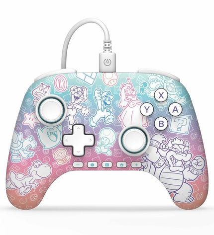 Portable Powera gaming console for kids, electronic toy with colorful buttons and screen, suitable for gaming and entertainment.