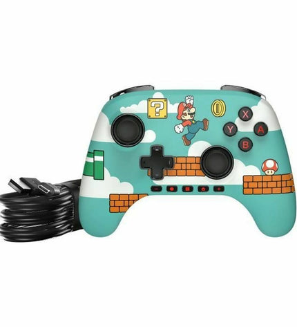 Powera portable gaming console for kids, electronic toy with colorful buttons and screen for fun gaming experiences.