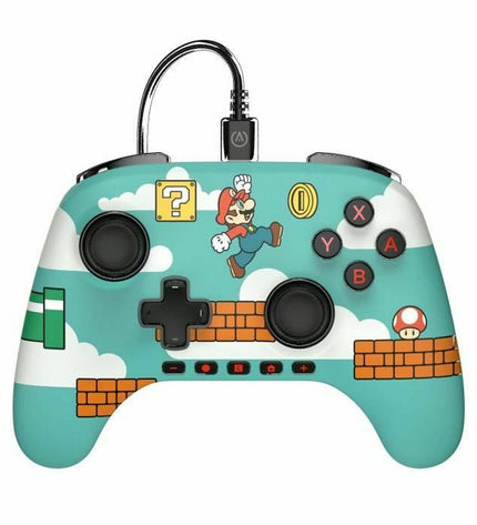 Powera portable game console for kids, featuring colorful buttons and a compact design, ideal for electronic toy gaming.
