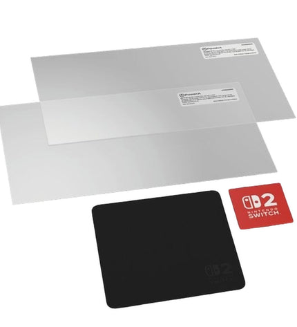 Powera Nintendo Switch 2 screen protector for electronic plug-and-play gaming consoles, shown on the device.