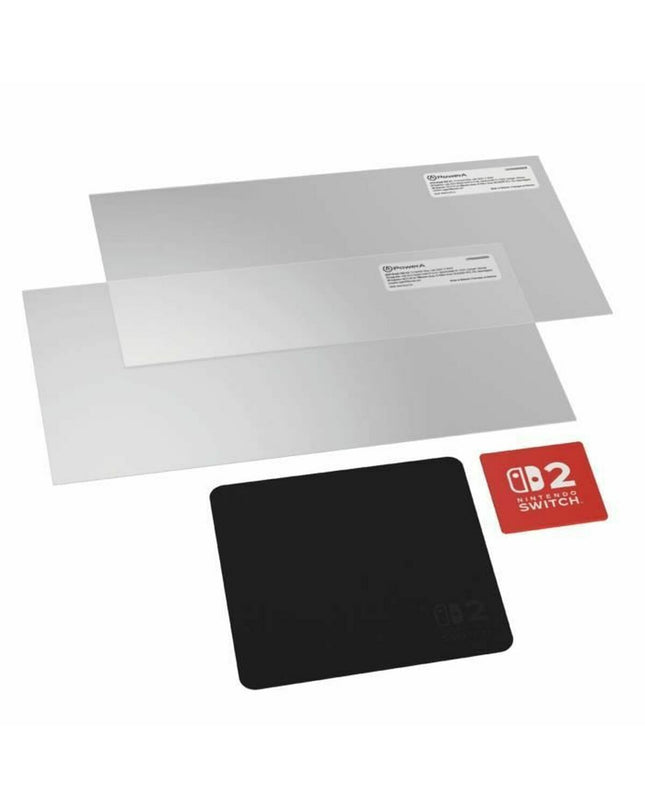 Powera Nintendo Switch 2 screen protector for electronics, plug & play console, clear protective film on screen.