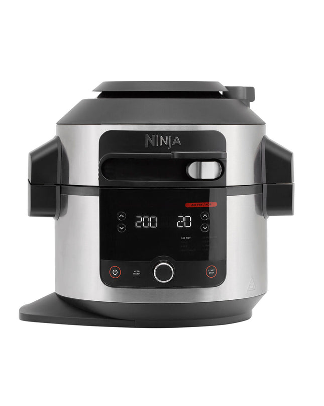 Ninja OL550EU food processor in black with 6-liter capacity and 1000W power, featuring multiple attachments for kitchen use.