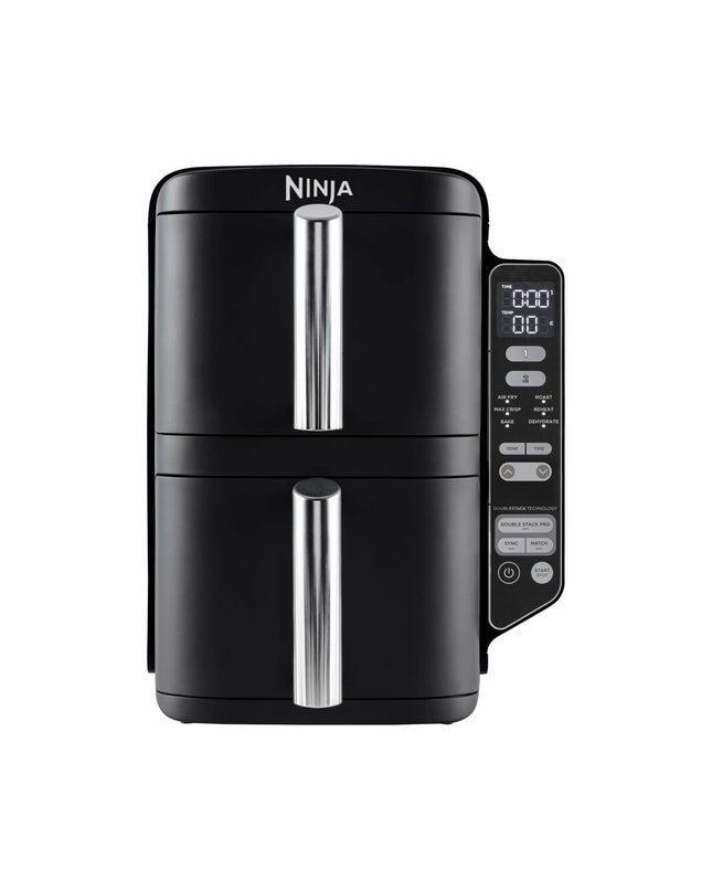 Ninja SL300EU black deep fryer with 7.6L capacity, compact electric kitchen appliance for frying food.