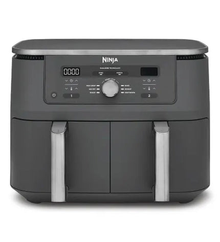 Ninja DZ400EU grey air fryer on kitchen countertop, compact small electric appliance for healthy cooking