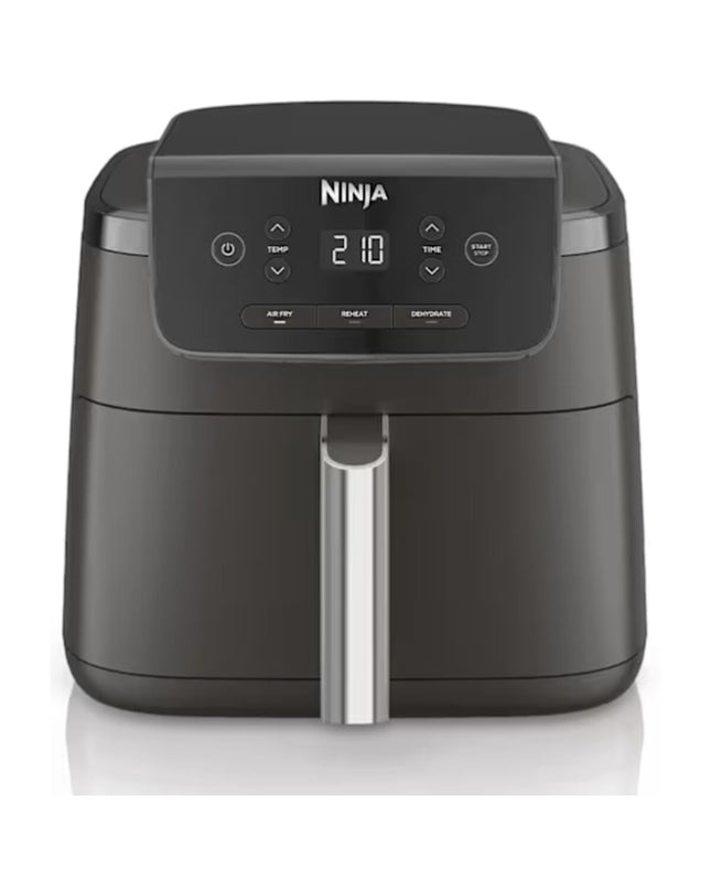 NINJA AF170EU 4-in-1 air fryer, compact kitchen appliance with digital display and black finish, suitable for healthy frying.