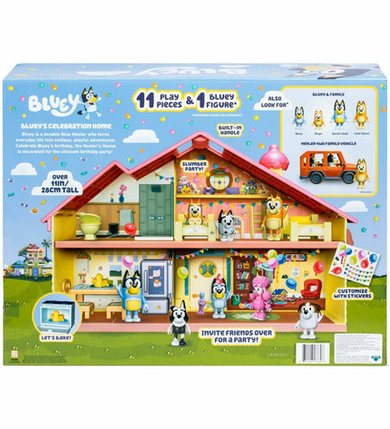Bluey Playset with colorful toys and figures from Bluey, featuring characters and accessories for imaginative play.