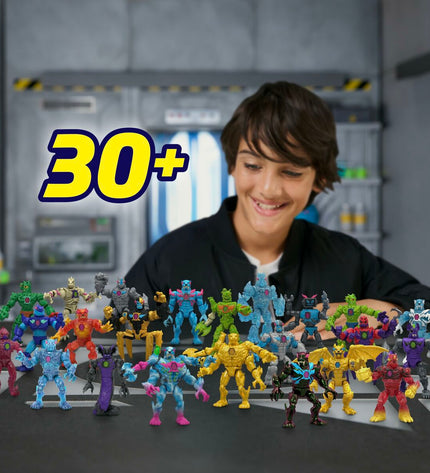 MrBeast Lab action figure toy from the speelgoed en games collection, detailed plastic figure with colorful accessories.