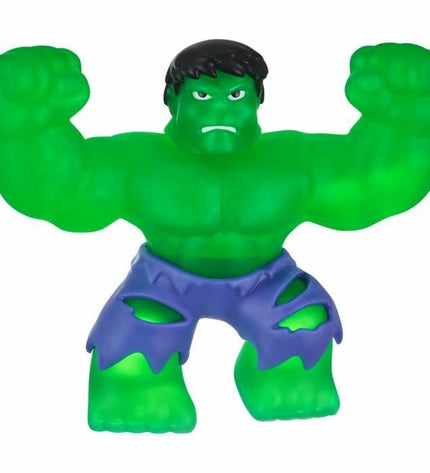 Moose Toys Hulk S3 Goo Jit Zu action figure, 11 cm, featuring green Hulk character with detailed muscles and poseable limbs.