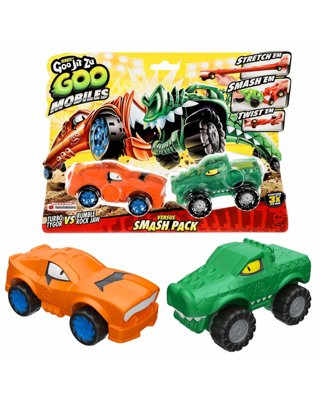 Moose Toys Turbo Tyger and Rumbler Jaw action figures from the Turbo Tyger vs Rumbler set, featuring detailed toy figures for play.
