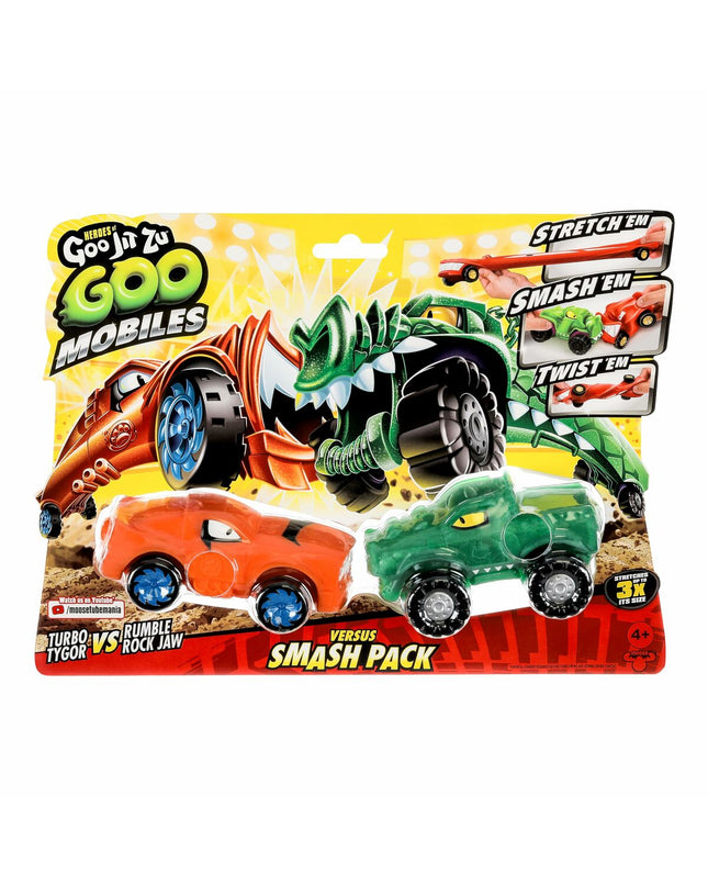 Moose Toys Turbo Tyger vs Rumbler Jaw action figures from popular toy and game collection, featuring detailed animal character designs.