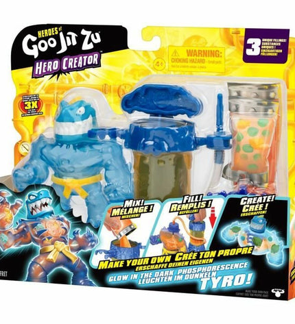 Goo Jit Zu actiefiguur, kleurrijk speelgoed en pop, met gedetailleerde sculptuur en flexibele ledematen, klaar voor speelpret